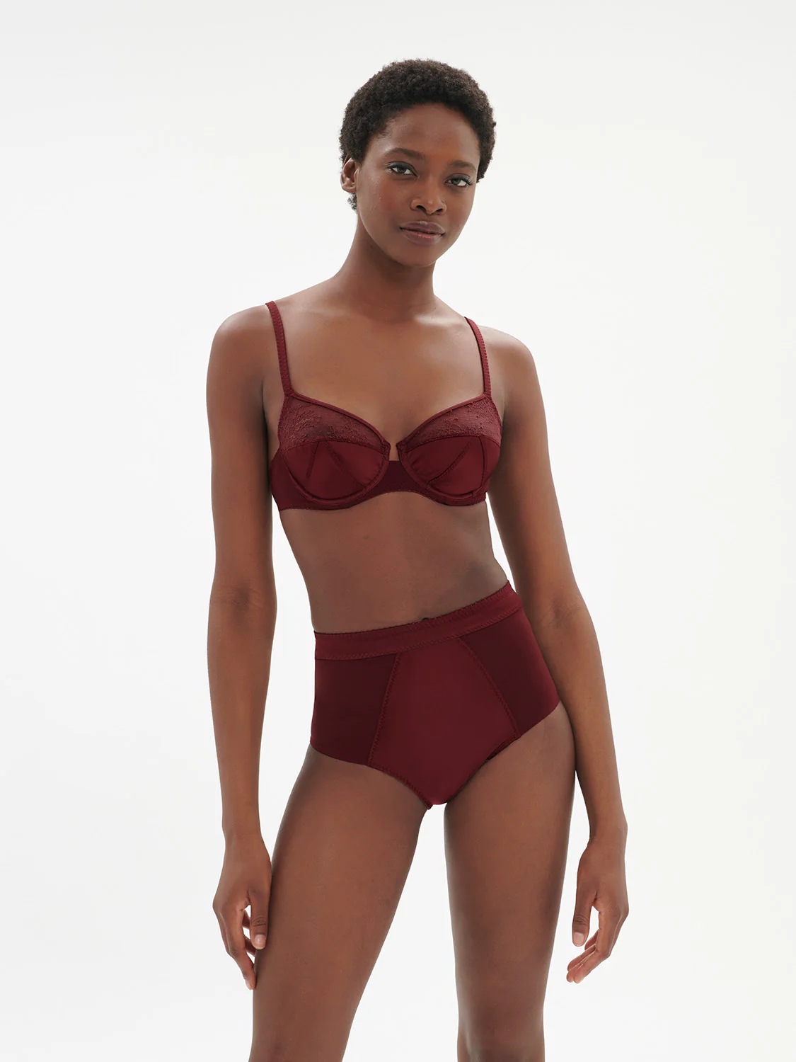 Eve Underwire Bra - Dark Red - Image 4