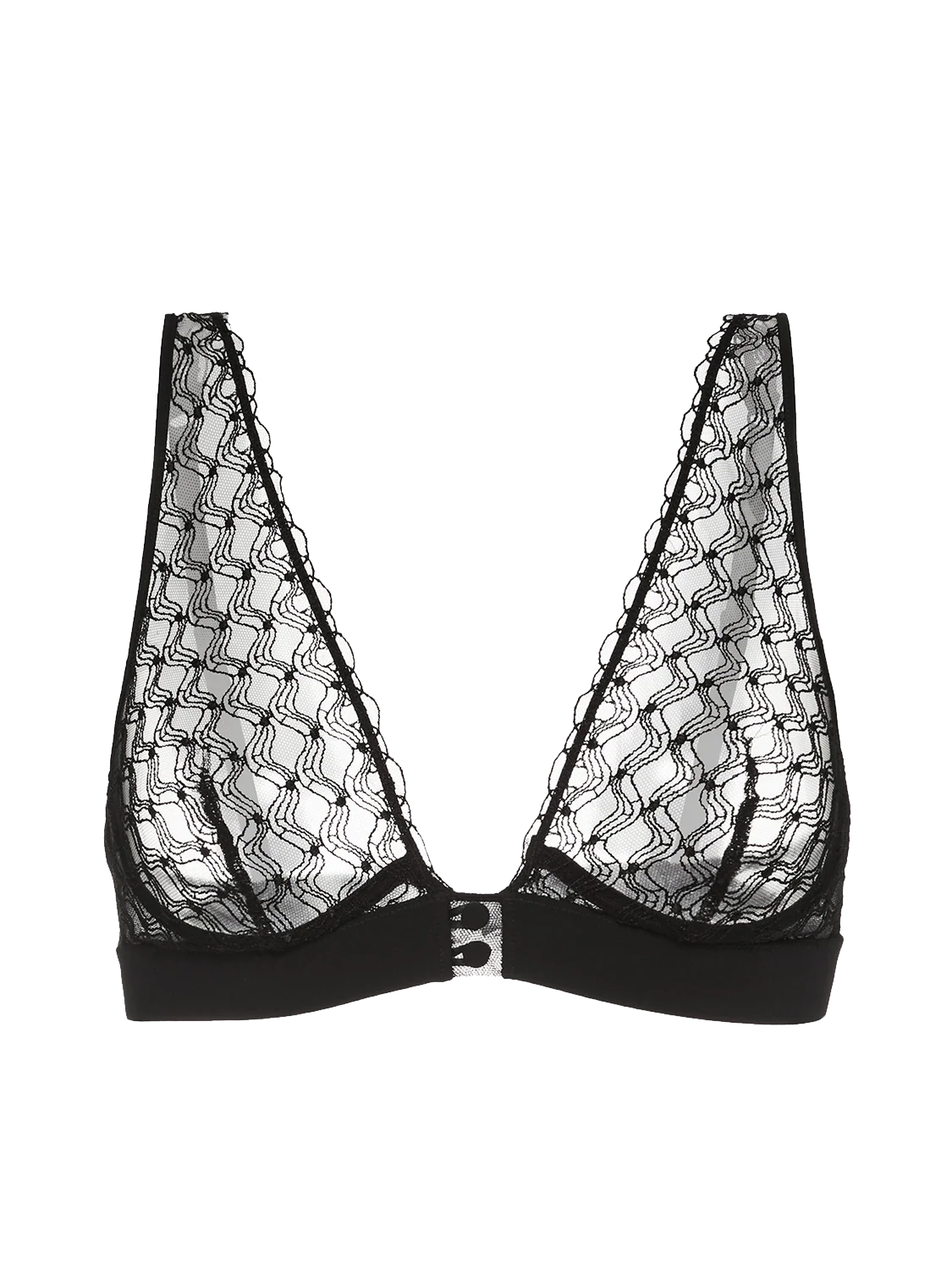 Rose Underwire Triangle - Black - Image 11