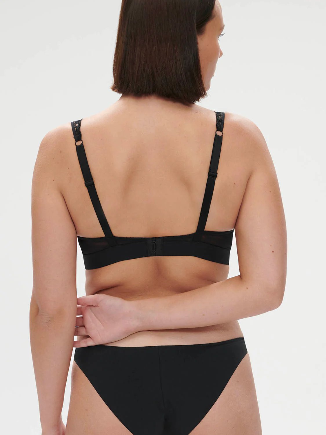 Rose Underwire Triangle - Black - Image 2