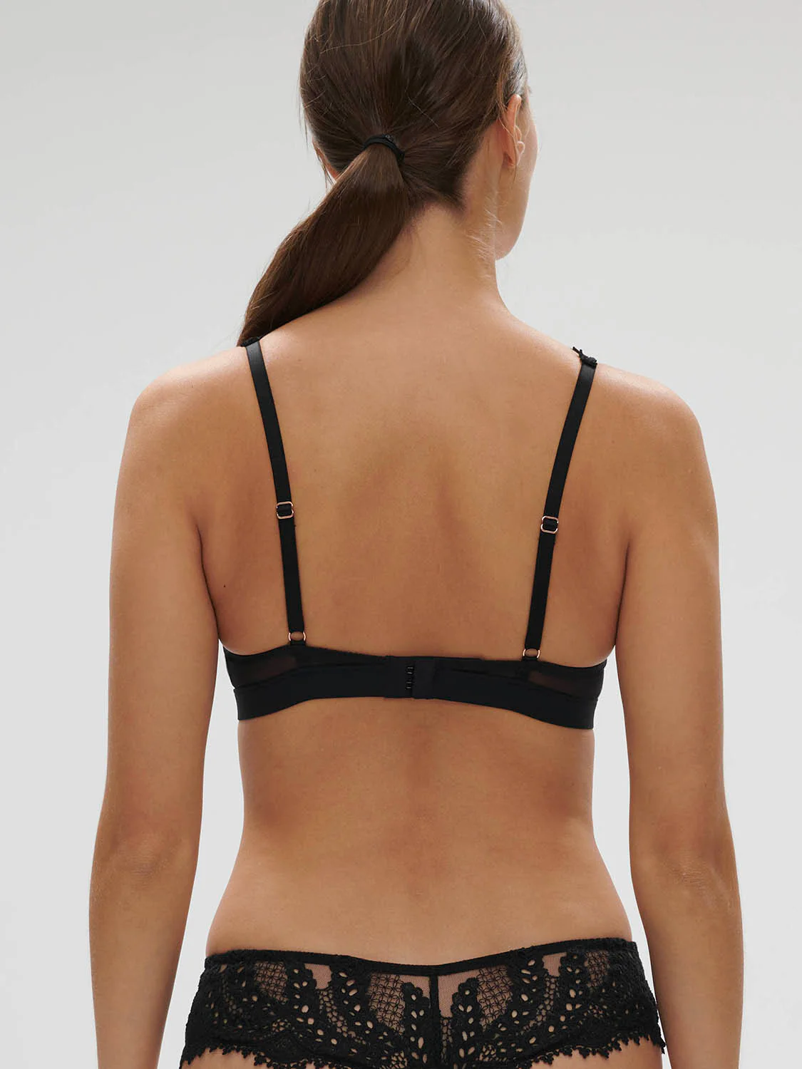 Mystic Underwire Plunge  -Black - Image 3