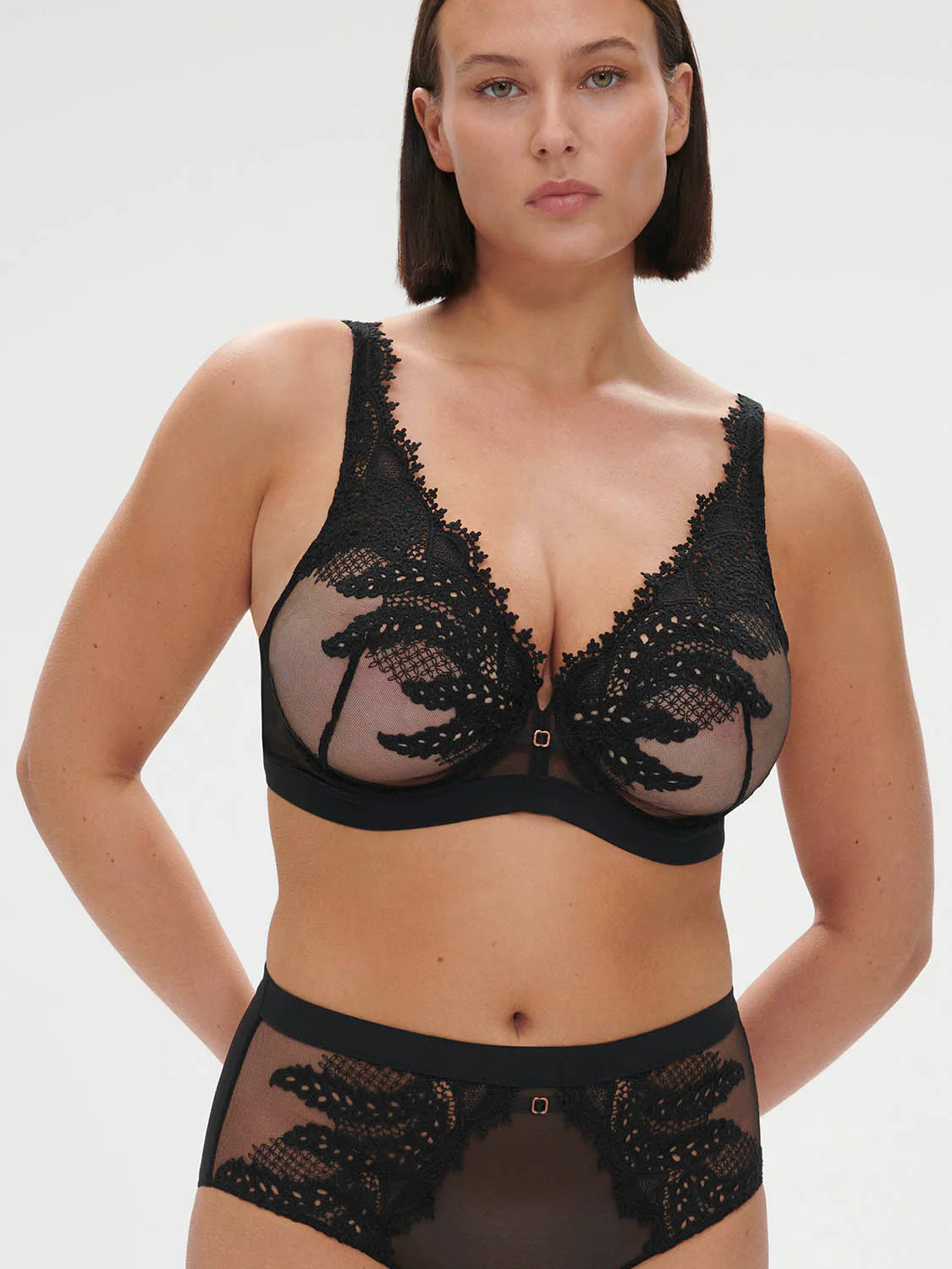 Mystic Underwire Plunge  -Black - Image 6