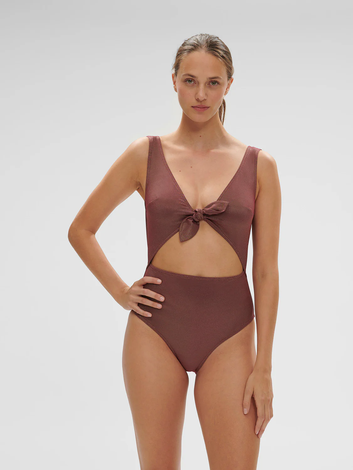 Daphné Wireless One-Piece - Lurex Dark Purple - Image 3