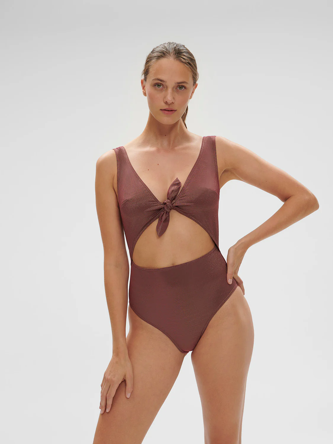 Daphné Wireless One-Piece - Lurex Dark Purple - Image 5