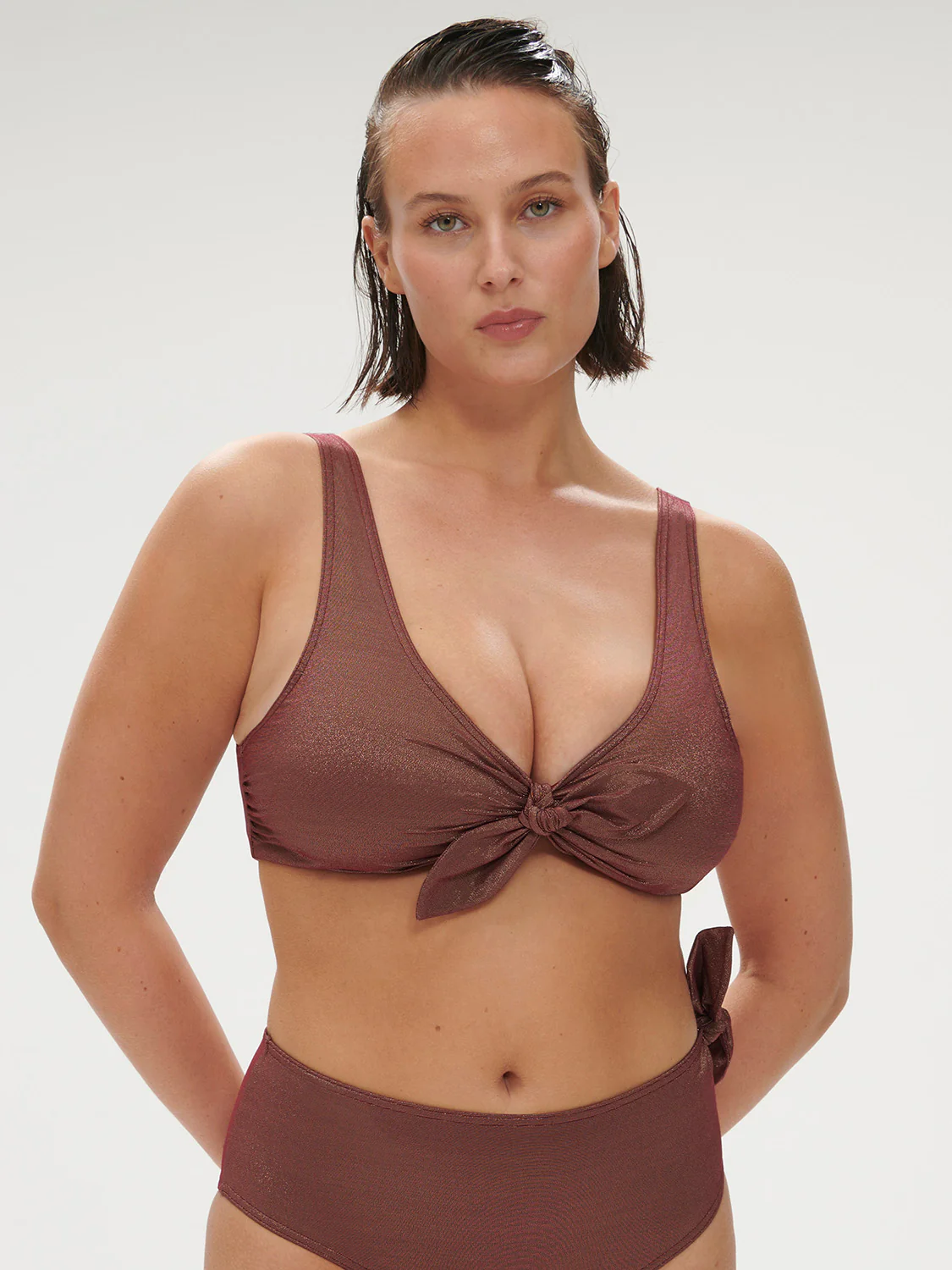 Daphné Wireless Triangle - Lurex Dark Purple