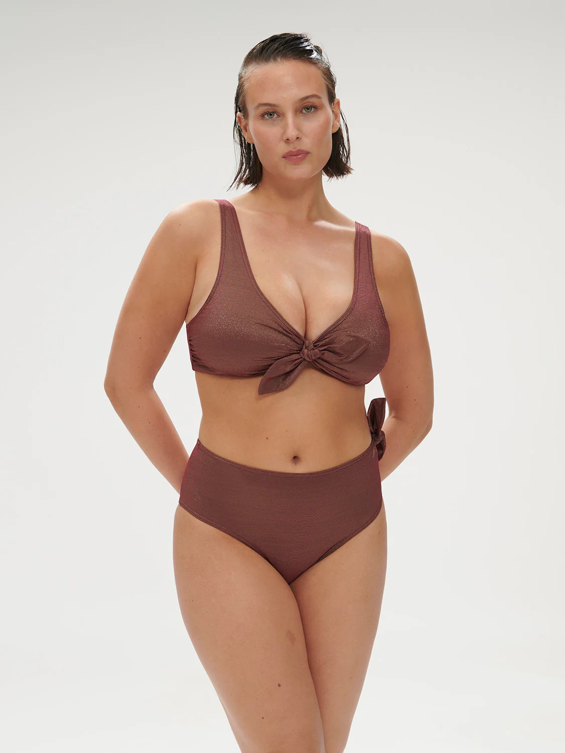Daphné Wireless Triangle - Lurex Dark Purple - Image 3