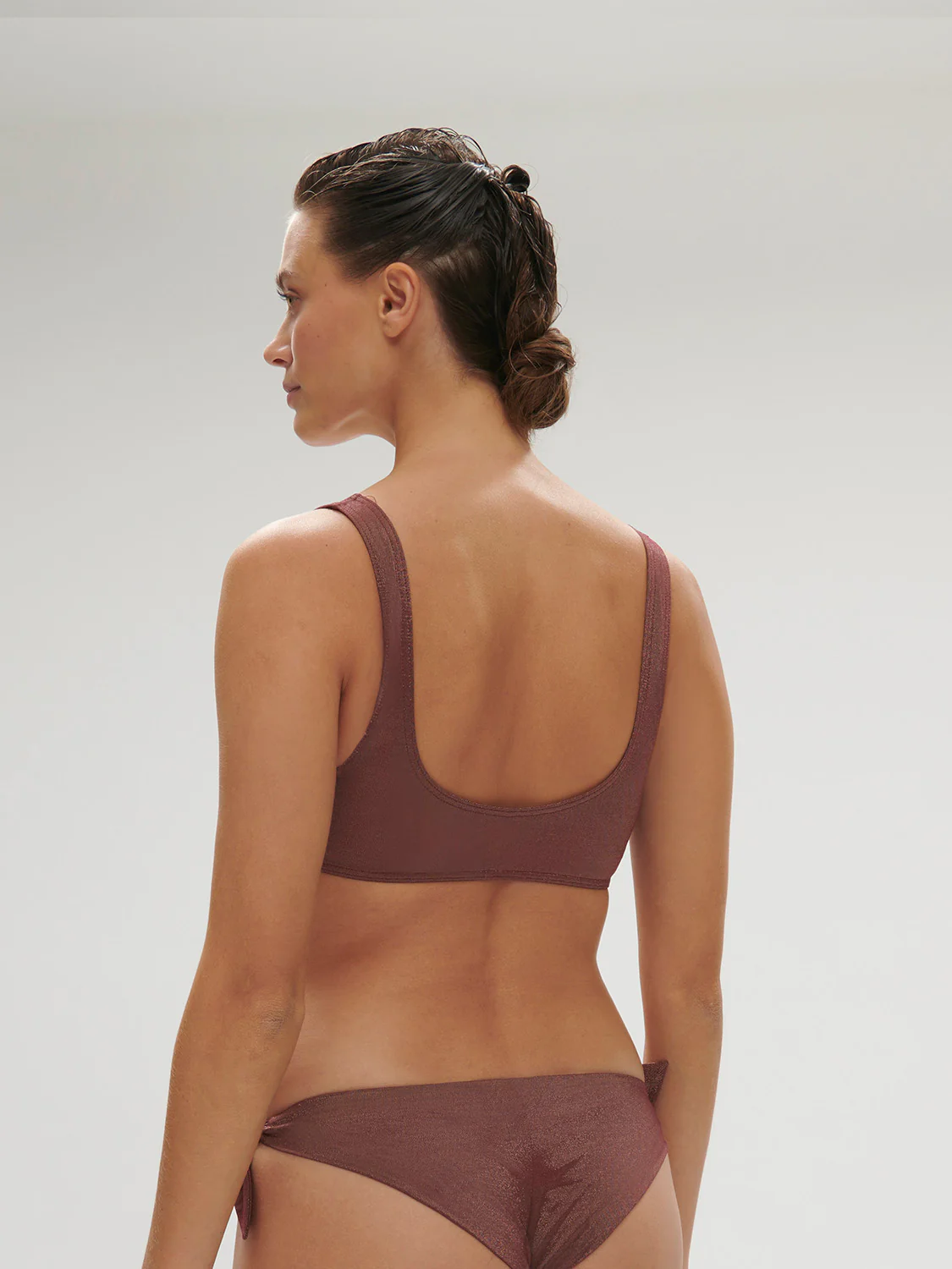 Daphné Wireless Triangle - Lurex Dark Purple - Image 8